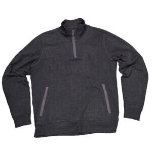 Mack Weldon 1/4 Zip Sweater Pockets Cotton Mens Medium Gray A004124